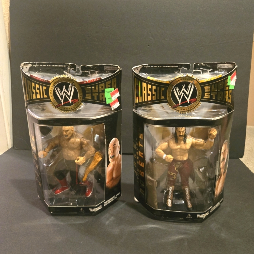 WWE WWF CLASSIC SUPERSTARS GEORGE THE ANIMAL STEELE & JAKE THE SNAKE ROBERTS NEW